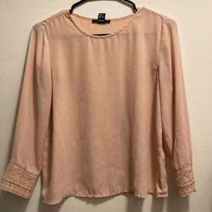 Sheer light pink blouse